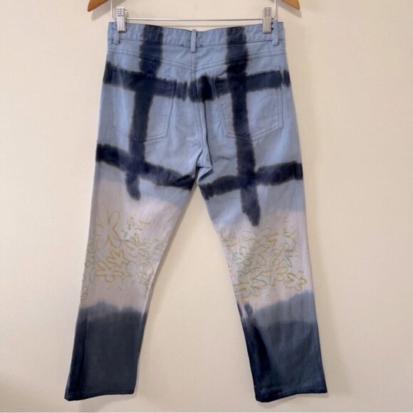 Collina Strada Runway Hand Dyed Straight Leg Jeans Size S - Picture 3 of 16